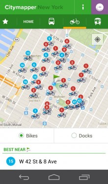 Citymapper bikes